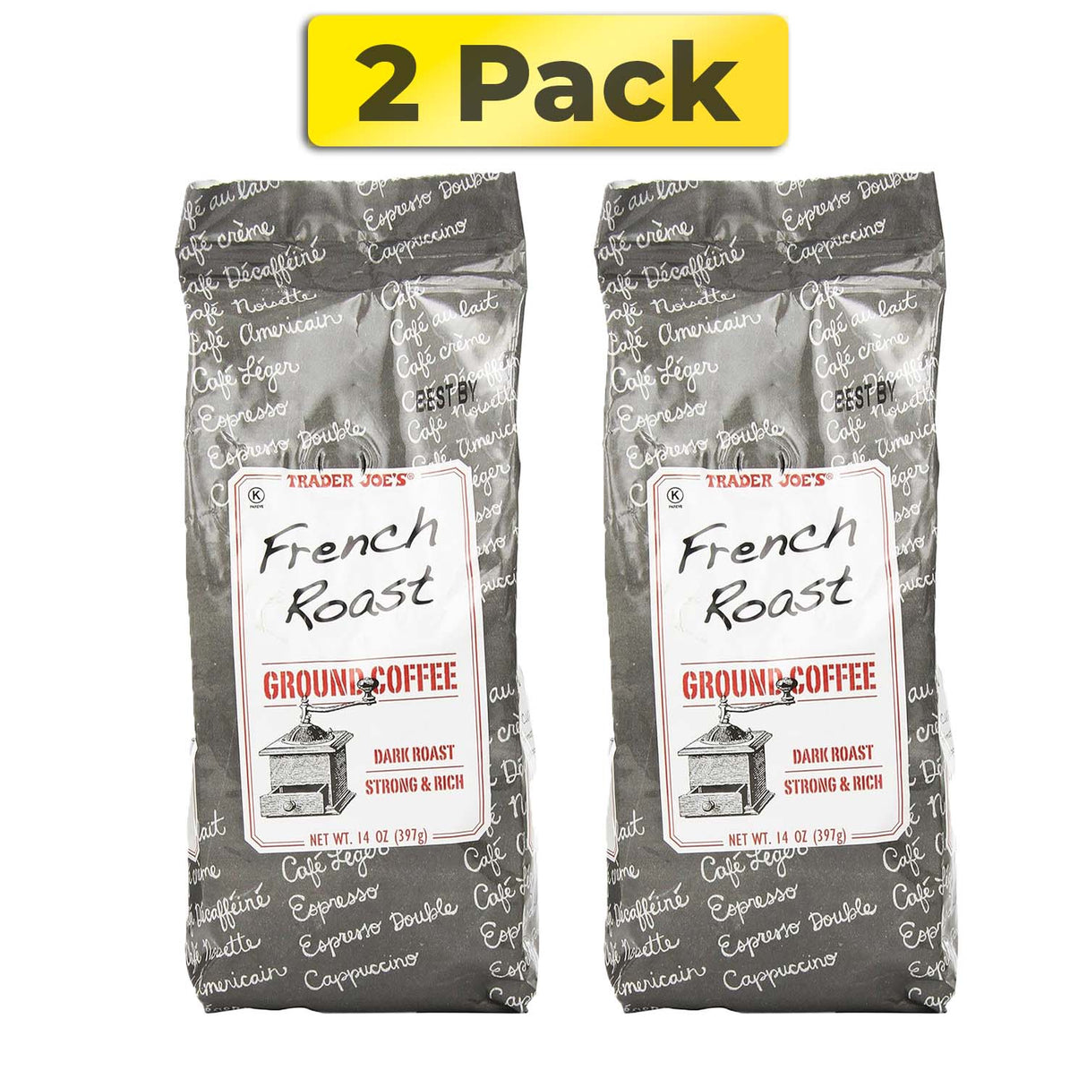 Trader Joe's French Roast Ground Coffee - 14 Oz Bag