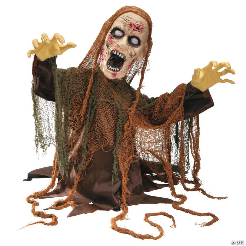 2 Ft. 3 1/2" Animated Groud Breaker Zombie Halloween Decoration