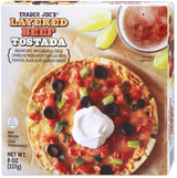 Layered Beef Tostada Frozen Mexican Style Crunchy Meal 8 Oz