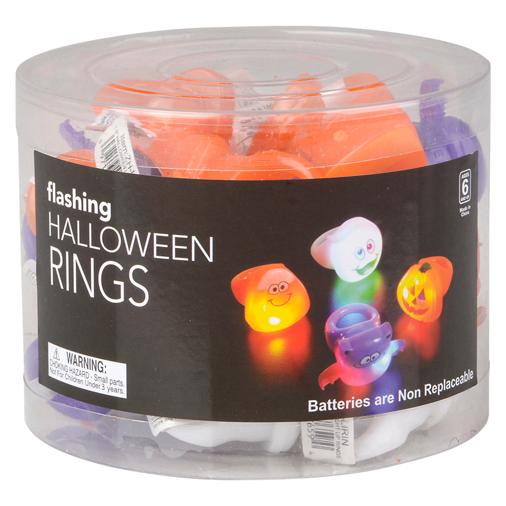 Halloween Light-Up Rings (24 Pc Box)