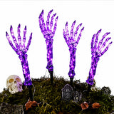 2 Pair Purple Light Ghost Hands Halloween Decoration