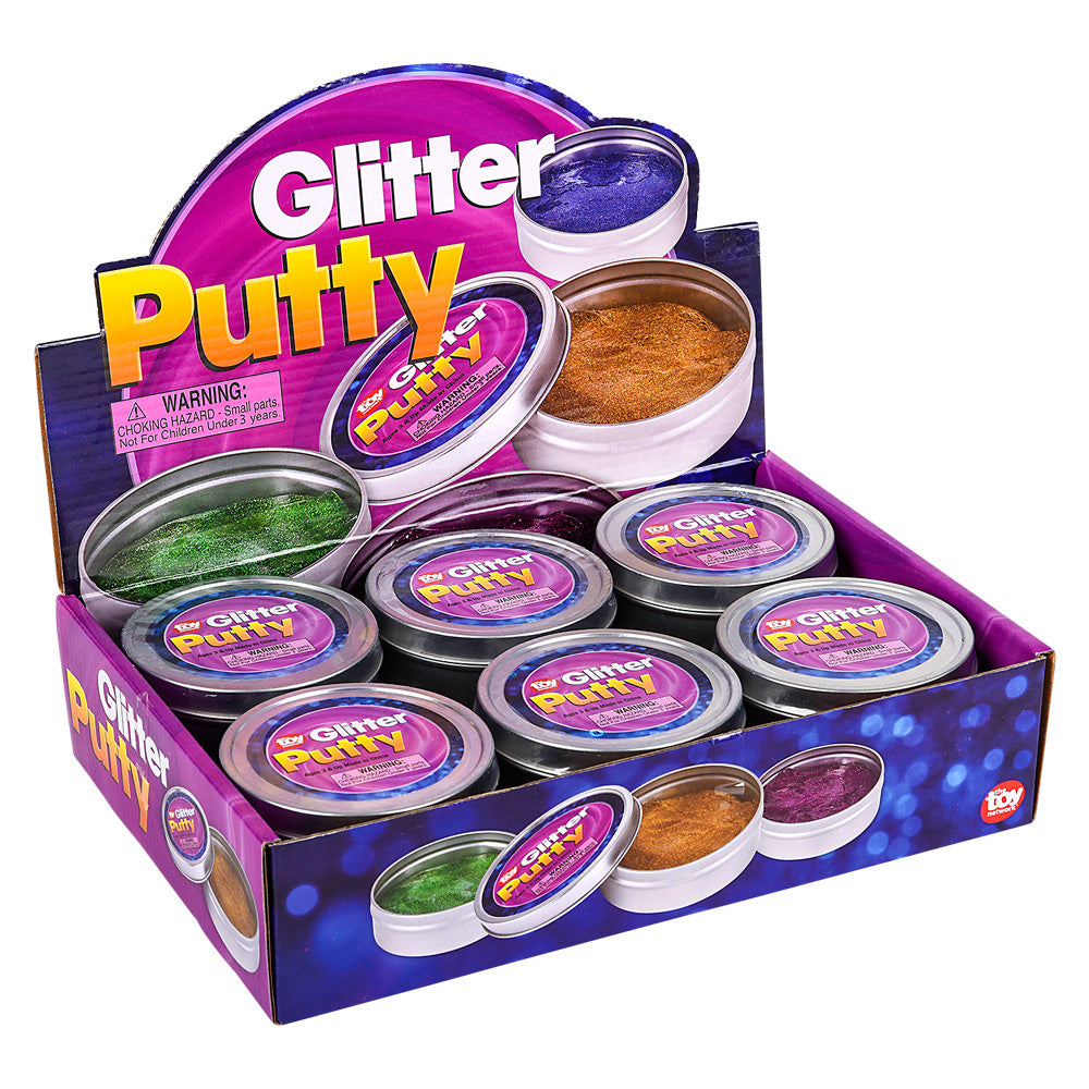 Glitter Putty in Tin Box (12 Pc Display)