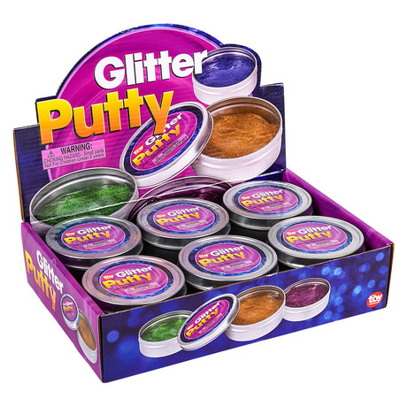 Glitter Putty in Tin Box (12 Pc Display)