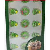 Holiday Cake Decorations – Edible Christmas Mix 15 Count