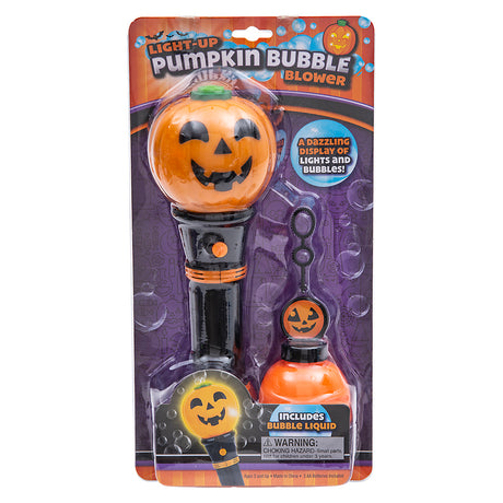 Jack O Lantern Light-Up Bubble Blower