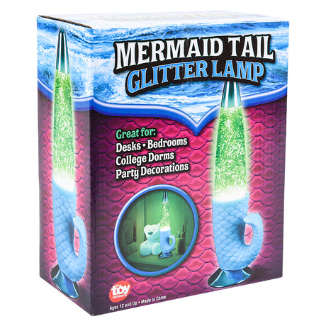 Mermaid Tail Glitter Lamp 13"
