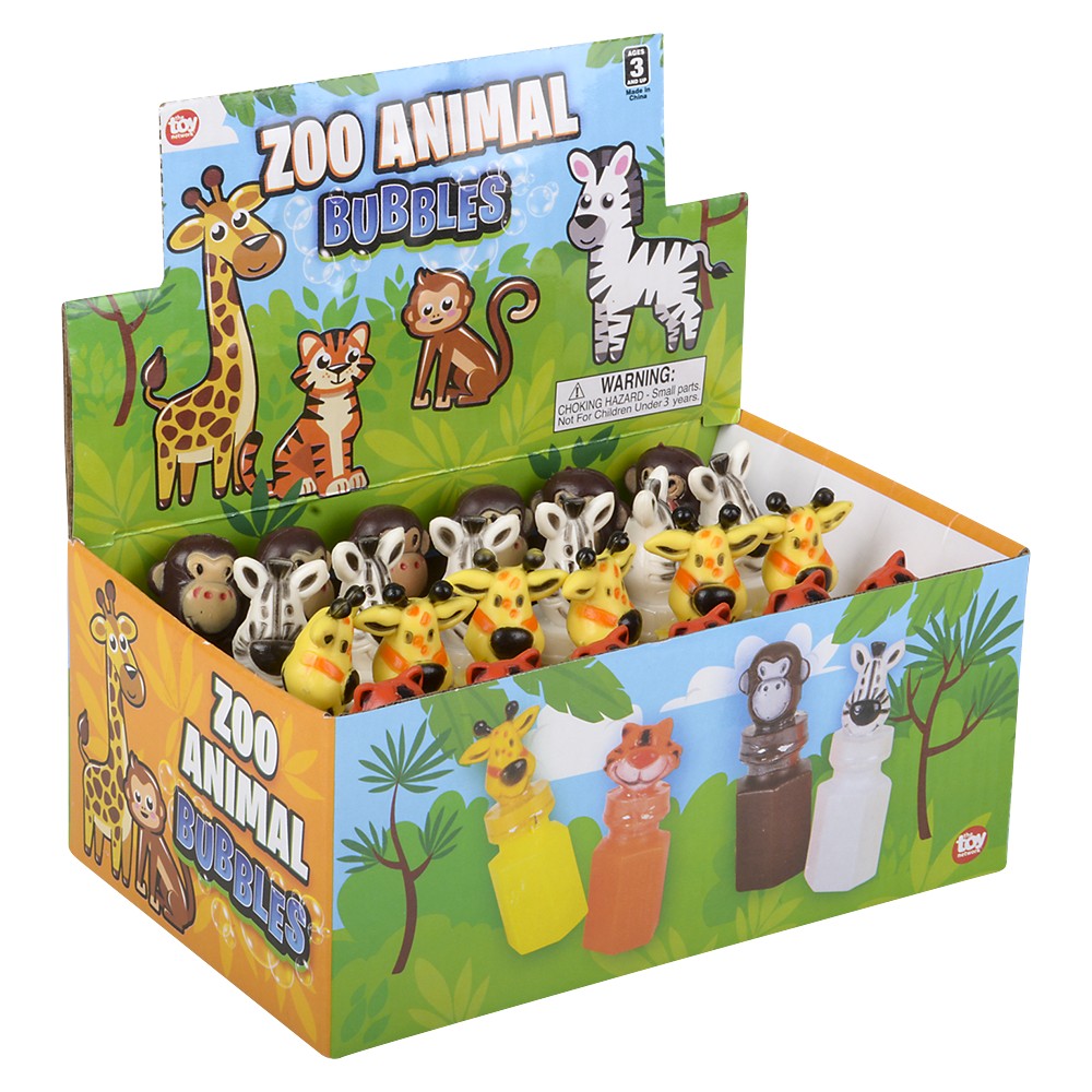 Zoo Animal Bubble Bottles (1 DZ)