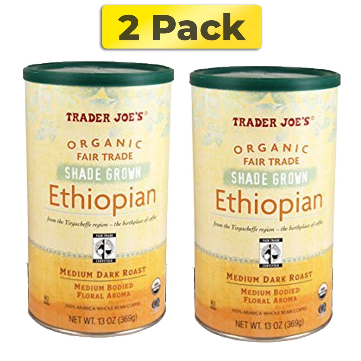 Trader Joe's Organic Fair Trade Shade Grown Ethiopian Whole Bean Coffee