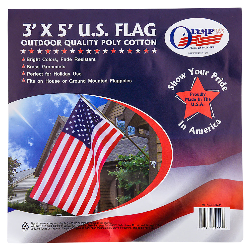 US Poly Cotton Flag 3' x 5'