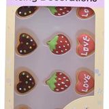 Valentines Cake Decorations Love Heart Strawberry Edible