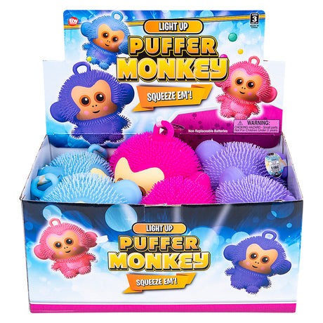 Light-Up Puffer Monkey (6 Pc Display)