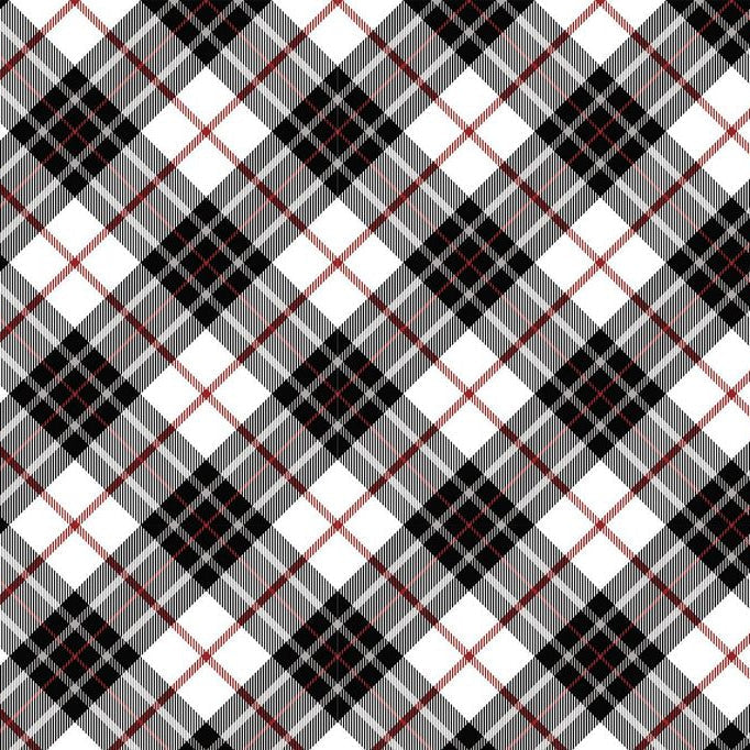 Black Plaid Cloud Cuddle Fabric 58/60"
