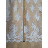 Bridal Lace Polyester Lace Fabric - 8 Colors, Floral Corded Embroidery, 50-51" Width (1 Yard)
