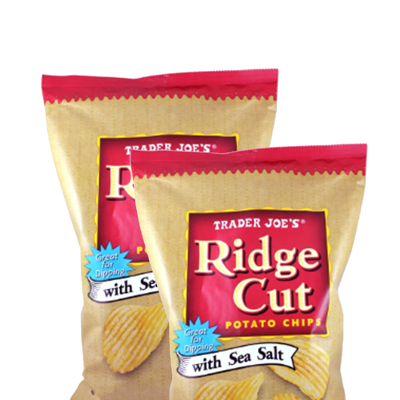 Trader Joes Ridge Cut Potato Chips with Sea Salt 16 Oz