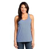District Made® - Ladies Mini Stripe Gathered Racerback Tank