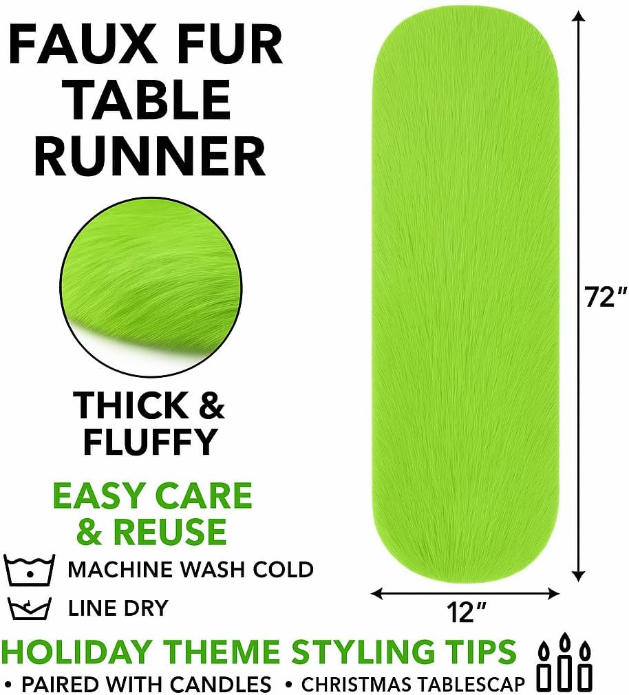 Faux Fur Table Runner Lavender