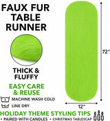 Faux Fur Table Runner Lavender