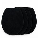 Black Suede Cowhide Elbow Patches - Black, 4 3/4" X 6 1/4" (1 Pair)