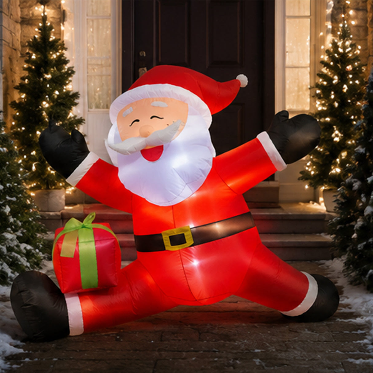 5.5FT Santa Exercising Outdoor Christmas Decoration