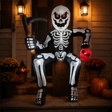 8.5FT Skeleton on Roof Halloween Inflatable Yard Decor