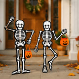 2-Pack LED Skeleton Halloween Yard Decorations Set