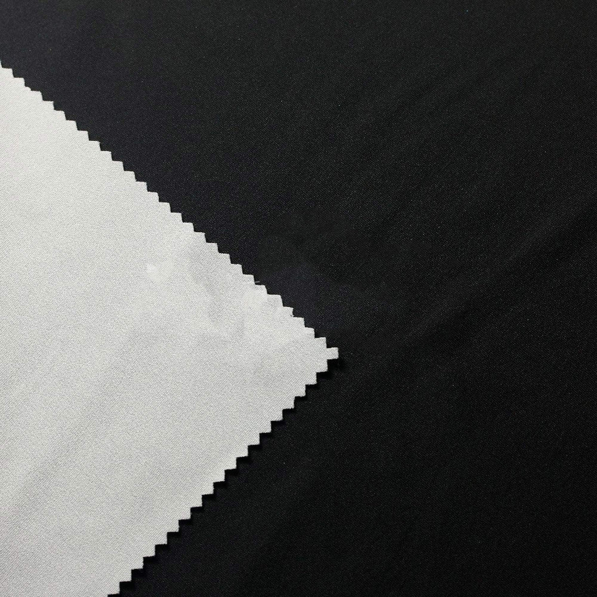 Double Side Interlock Sports Polyester Spandex Fabric - Solid Black, 60" Width, 280 GSM (1 Yard)