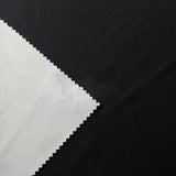 Double Side Interlock Sports Polyester Spandex Fabric - Solid Black, 60" Width, 280 GSM (1 Yard)