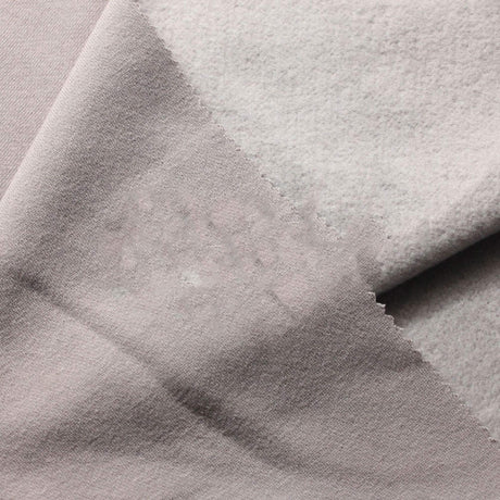 Fleece Solid Cotton Polyester Fabric - Gray Solid, 58-60" Width, 300 GSM (1 Yard)