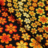 Floral Trance Nylon Spandex Fabric - Multi-Color Floral Print, 58-60" Width (1 Yard)