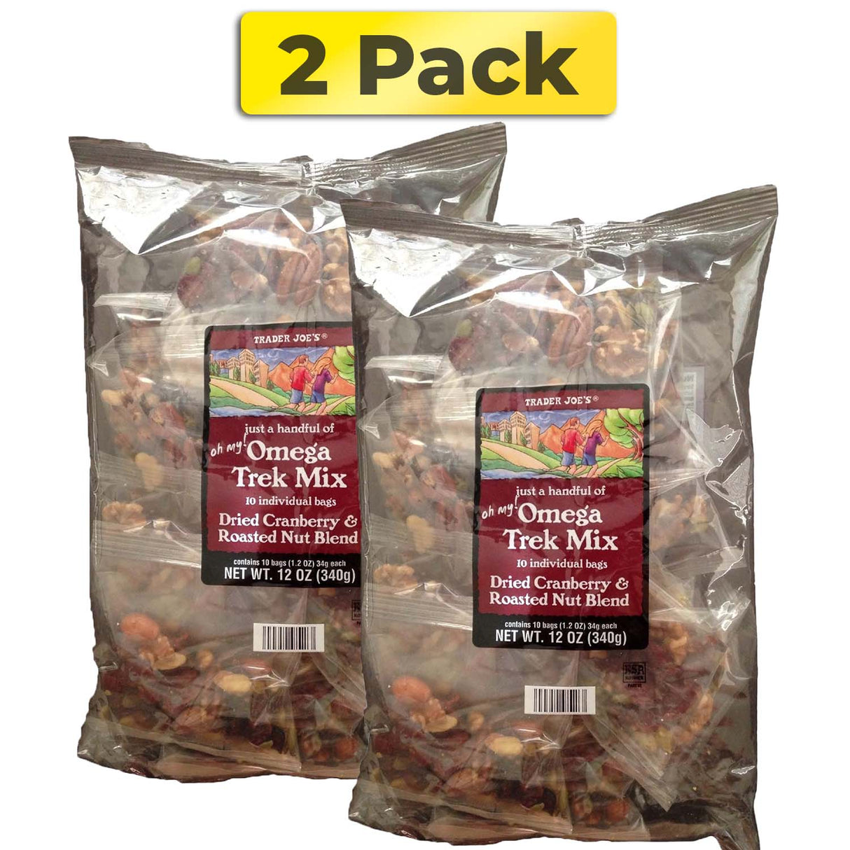 Trader Joe's Omega Trek Mix with Dried Cranberries & Roasted Nut Blend (12 Oz)