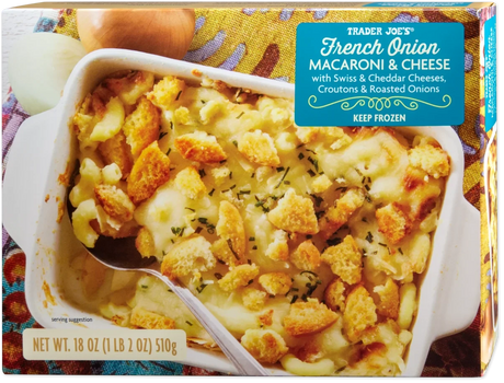 French Onion Macaroni & Cheese Creamy Cheddar Swiss Pasta Meal 18 Oz