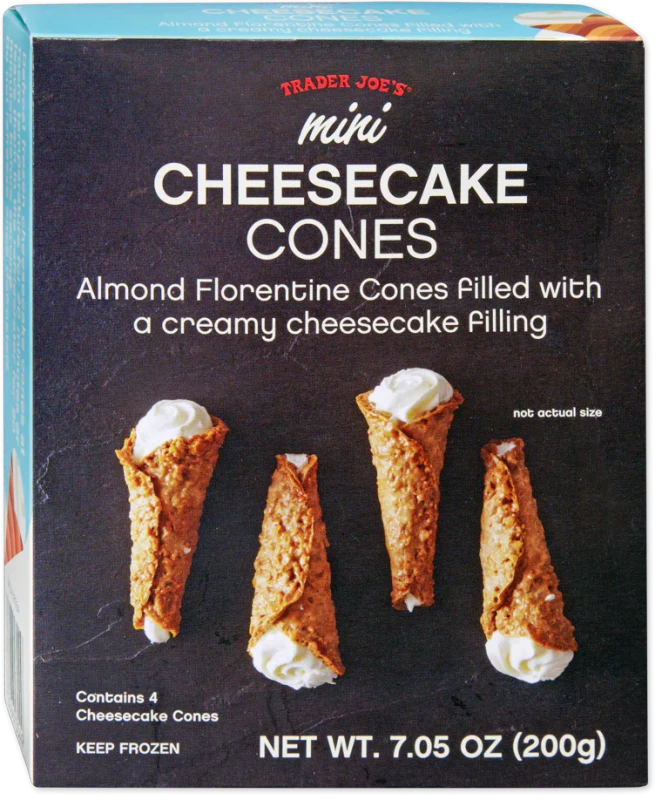 Mini Cheesecake Cones Creamy Dessert Snack Almond Cone Treat 7.05 Oz