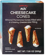 Mini Cheesecake Cones Creamy Dessert Snack Almond Cone Treat 7.05 Oz