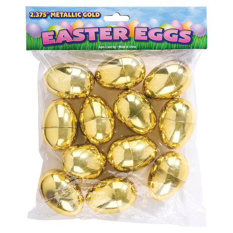 Metallic Gold Easter Eggs (1 DZ)
