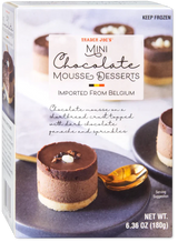 Mini Chocolate Mousse Desserts Creamy Layered Sweet Treat 6.36 Oz