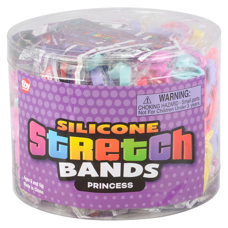 Princess Silicone Stretch Bands (144 Pc Canister)
