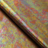 Oil Sleek Nylon Spandex Hologram Fabric - Black/Brown/Turquoise, Solid Oil Pattern, 58/60" Width (1 Yard)