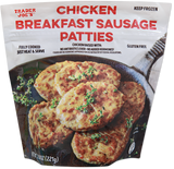 Chicken Breakfast Sausage Patties Fully Cooked Frozen Sausage 7.8 Oz
