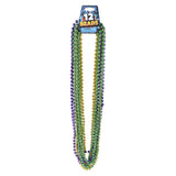 Mardi Gras Beads 33" 7 mm Purple/Green/Gold (1 DZ)