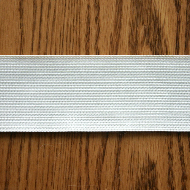 2" Wide White Braided Elastic Trim