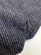 Italian Melange Striped Wool Fabric