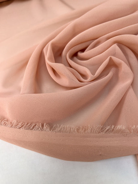 Polyester Chiffon Crepe Beige-Pink