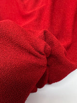Red Terry Cloth Knitted Fabric