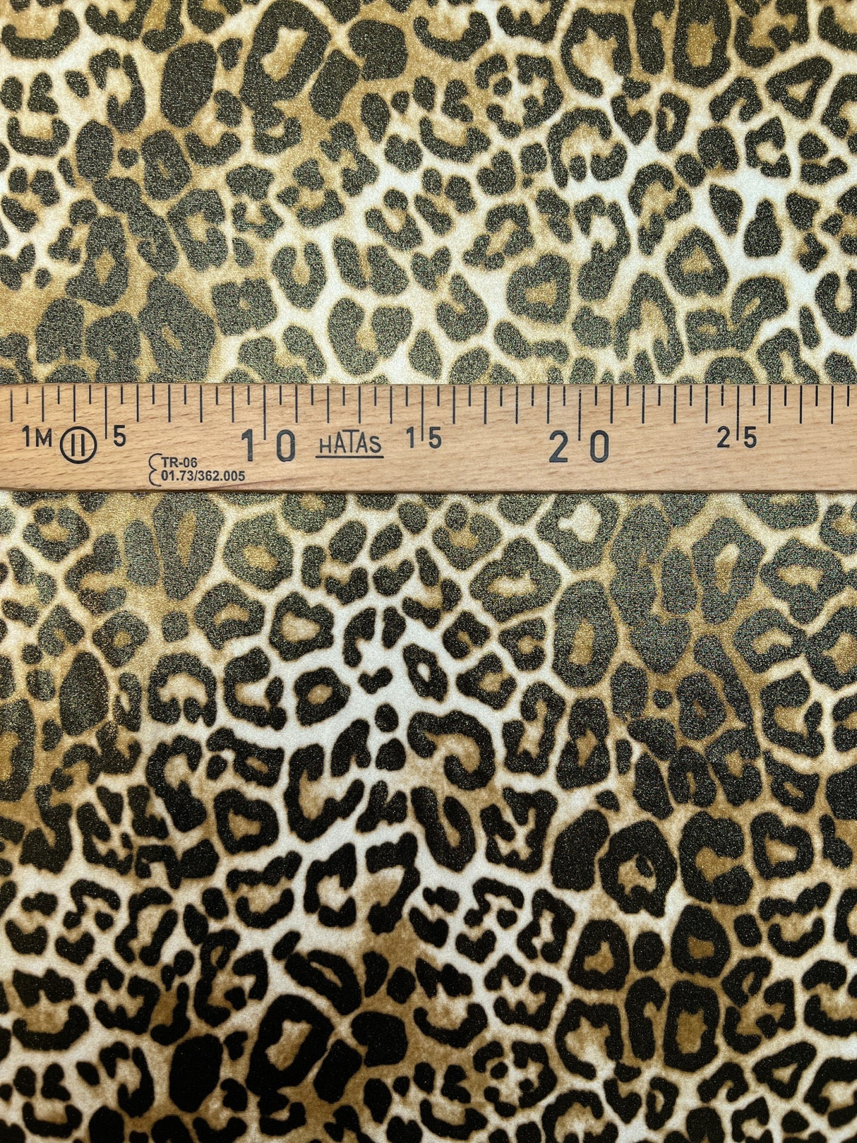 Animal Printed Golden Knitted Fabric