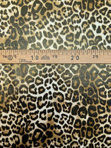 Animal Printed Golden Knitted Fabric