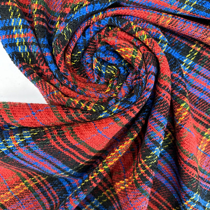 Polyester Tweed Checked Multicolour