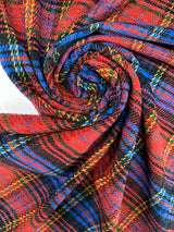 Polyester Tweed Checked Multicolour