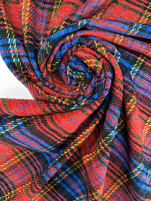 Polyester Tweed Checked Multicolour