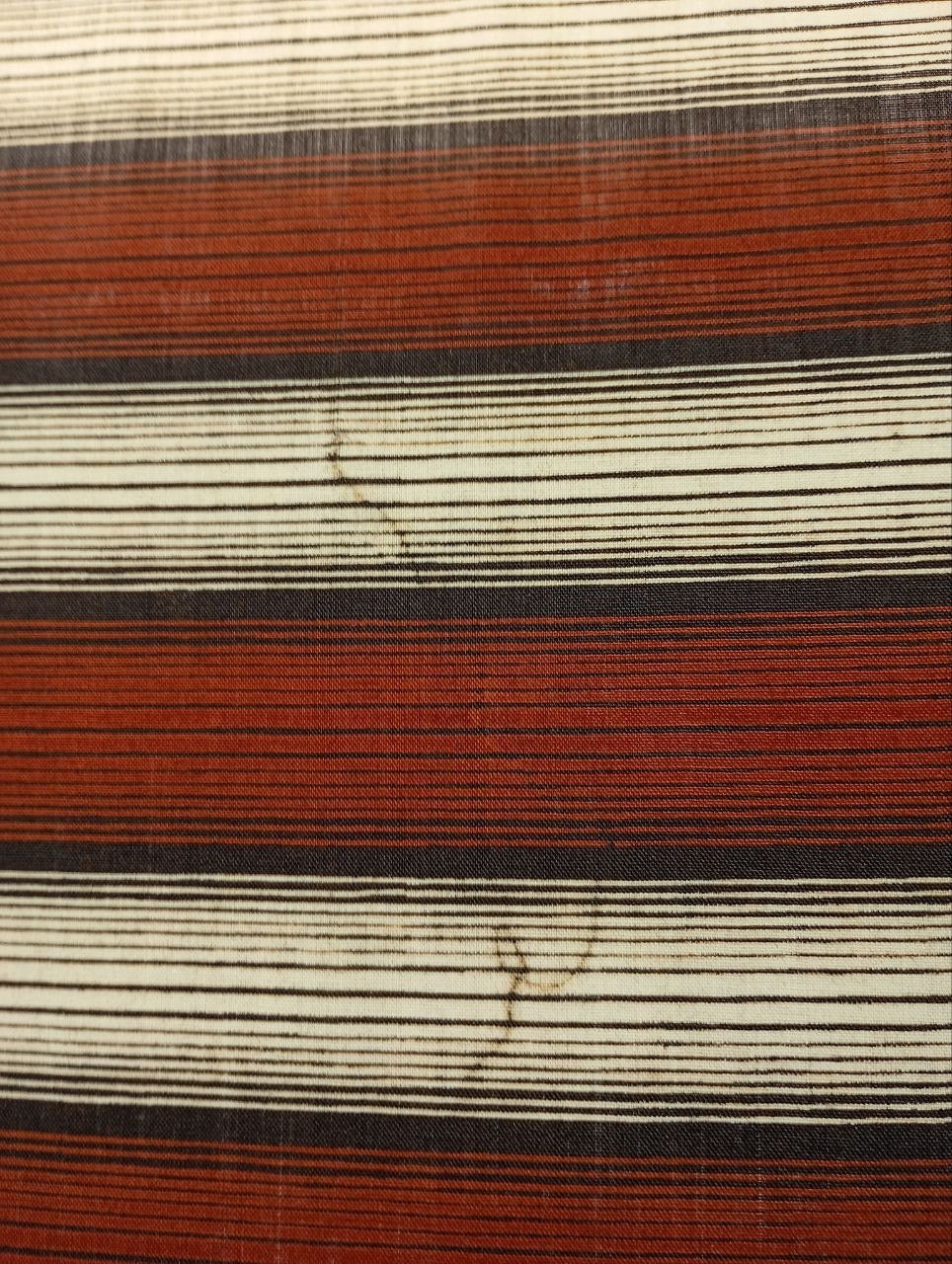 Wool Striped Fabric Brown Beige