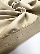 Cotton Viscose Twill Beige Stretch